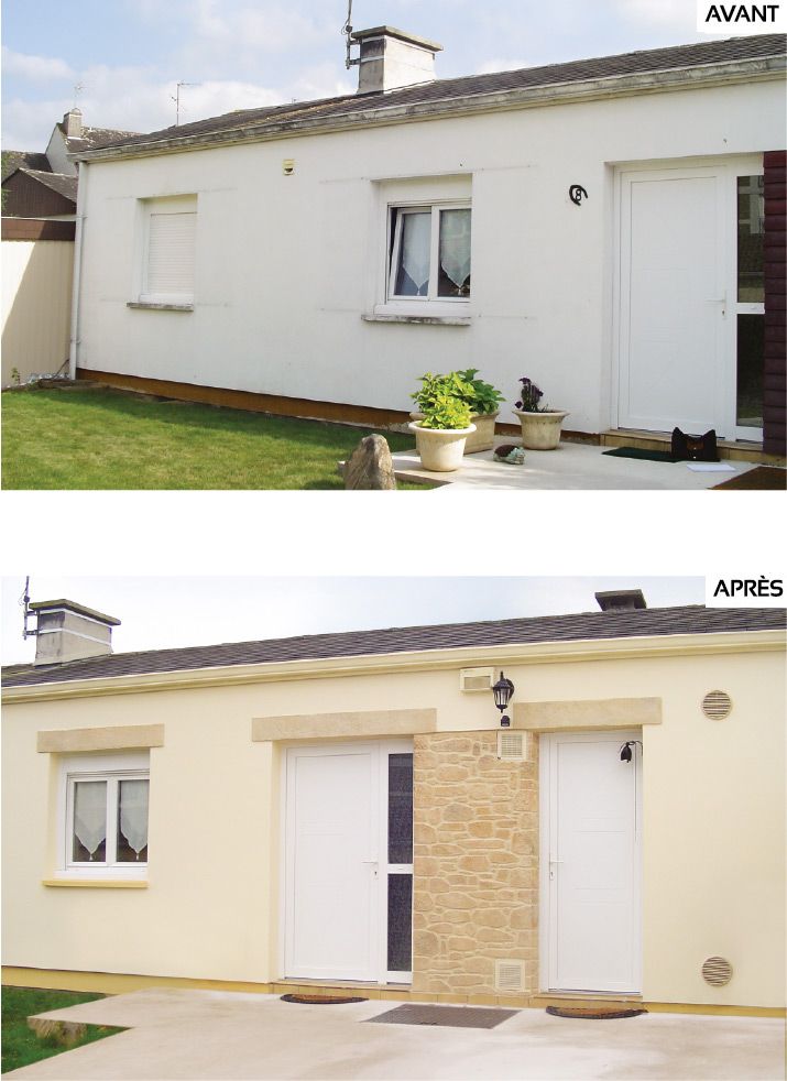 Rénovation façade maison avant après